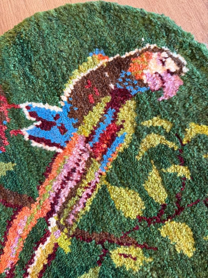 ペルシャギャッベ (ギャベ) チェアマット 46x40丸 ギャッベ ラグ