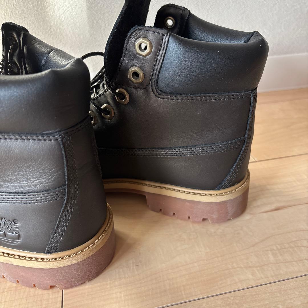 美品❗️Timberland ティンバーランド　ブラック ワークブーツ　23.5