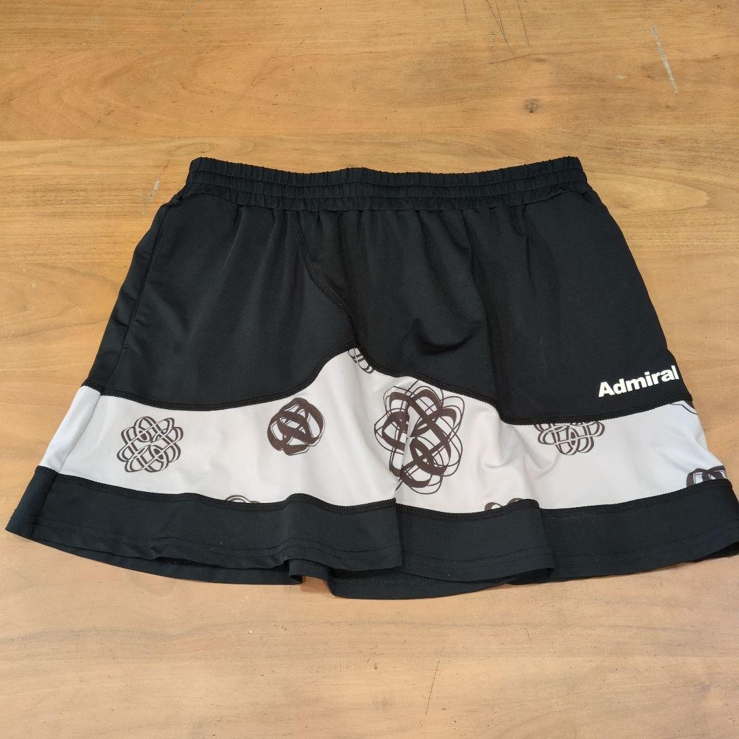 アドミラル　Admiral　テニスウェア セットアップ 白黒　サイズL上下セット