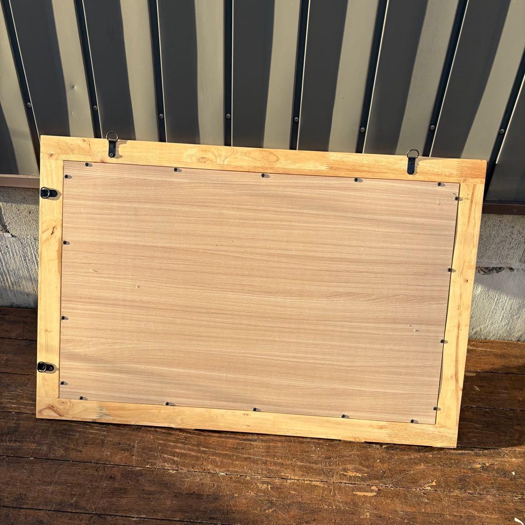 C3 北欧レトロ パイン材 木製カウンターテーブルドレッサー 鏡台スツールセット