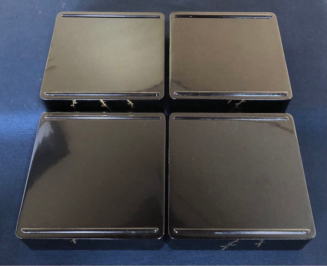 ❗️割引《R》黒内朱 沈金松竹梅 四段重 替蓋付 木箱　251117え2