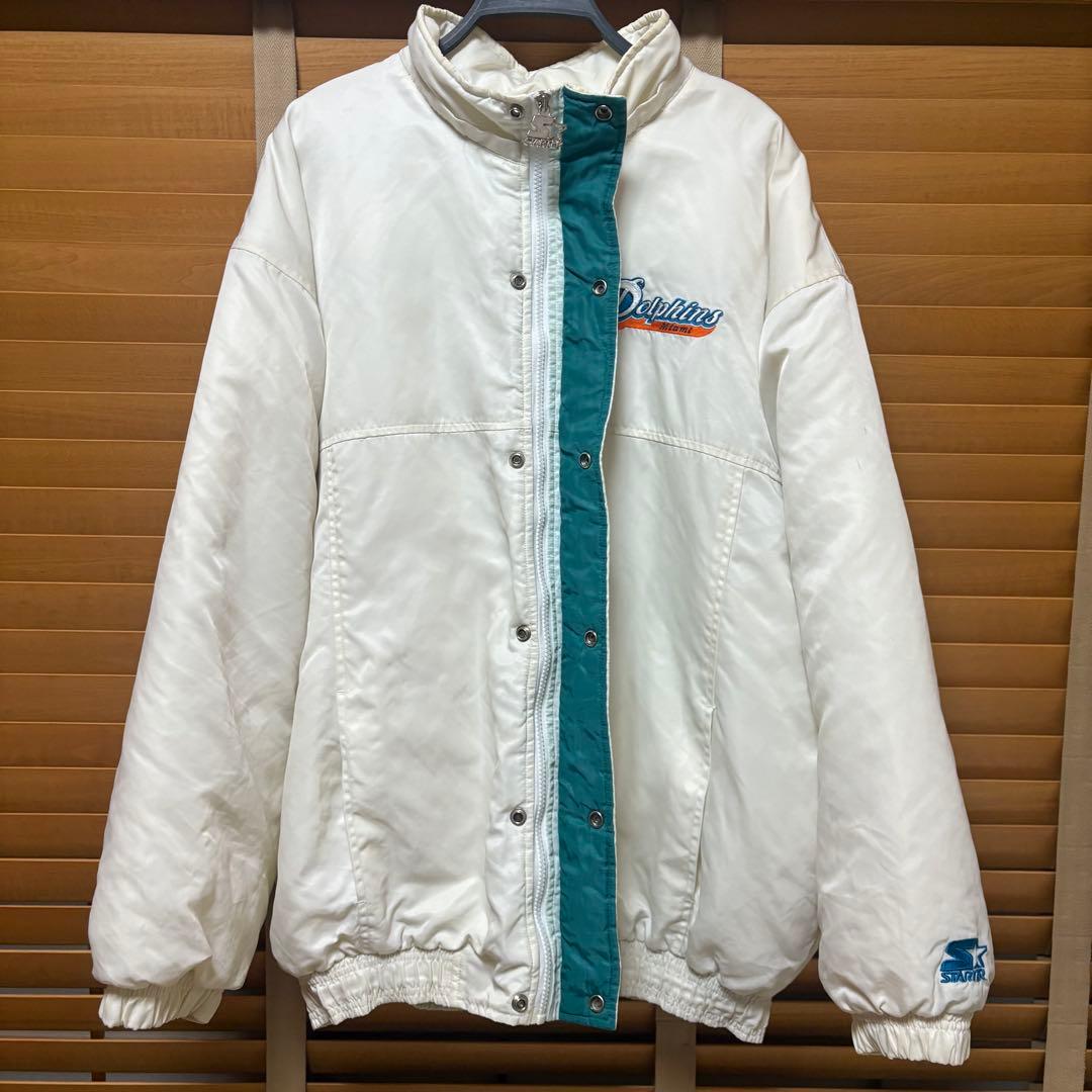 古着Miami Dolphins Starter 中綿ジャケット ホワイト