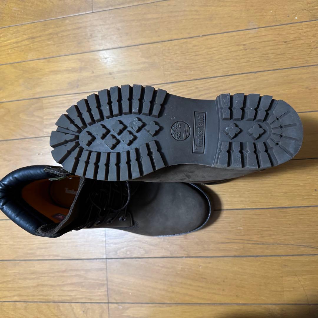 Timberland ダークブラウン ミッドカットブーツ 25cm