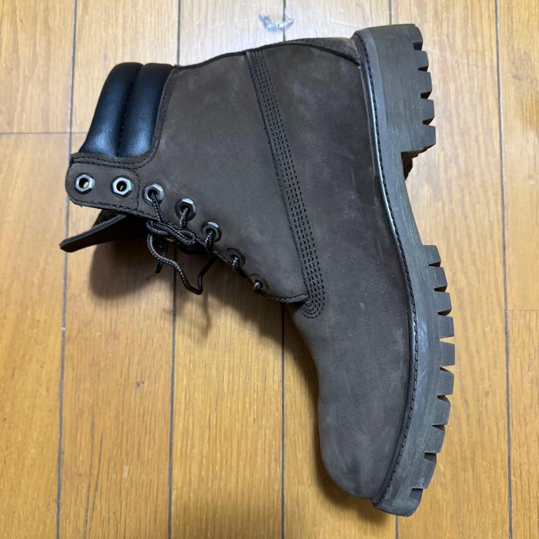 Timberland ダークブラウン ミッドカットブーツ 25cm