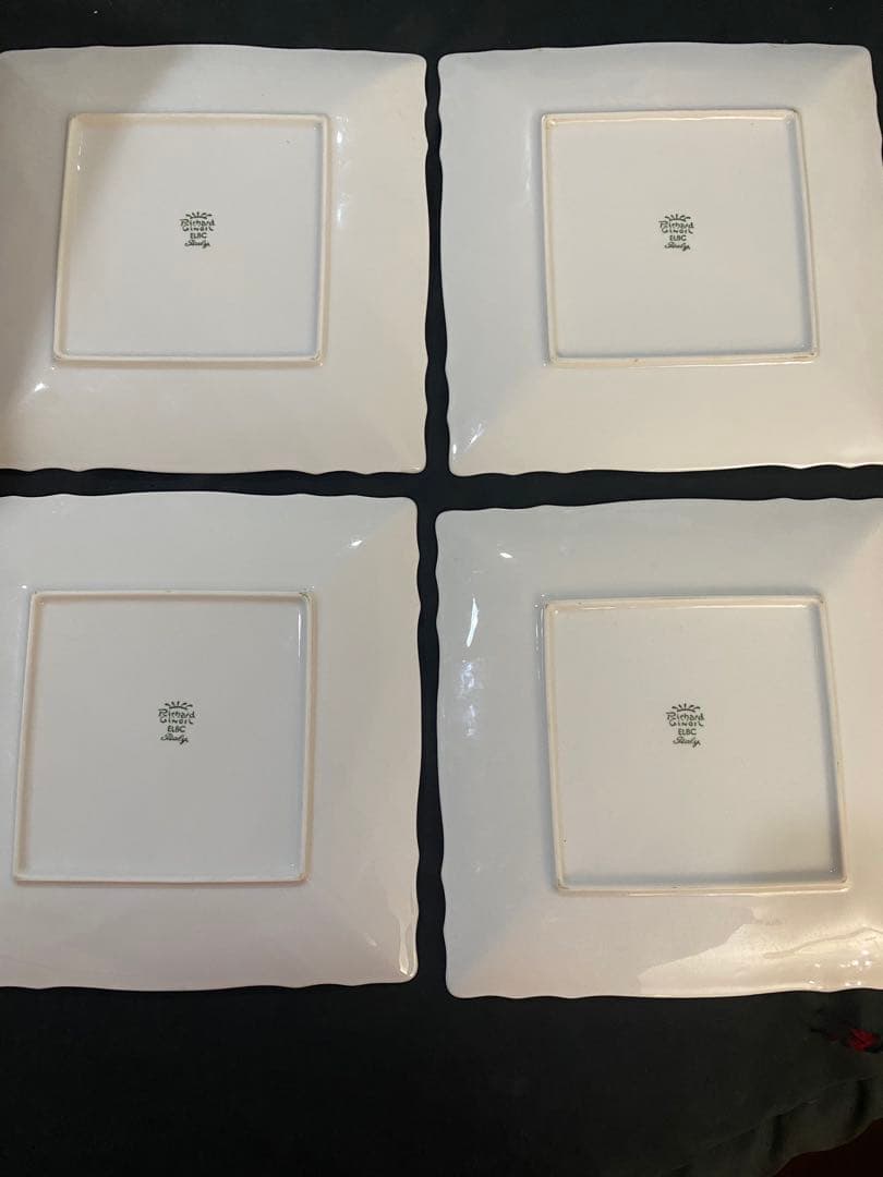 【美品】リチャードジノリ ベッキオホワイト スクエアプレート 22cm 4枚