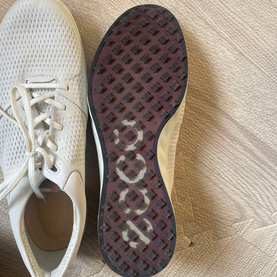 【未使用】24.5cm ECCO ゴルフシューズ ホワイト