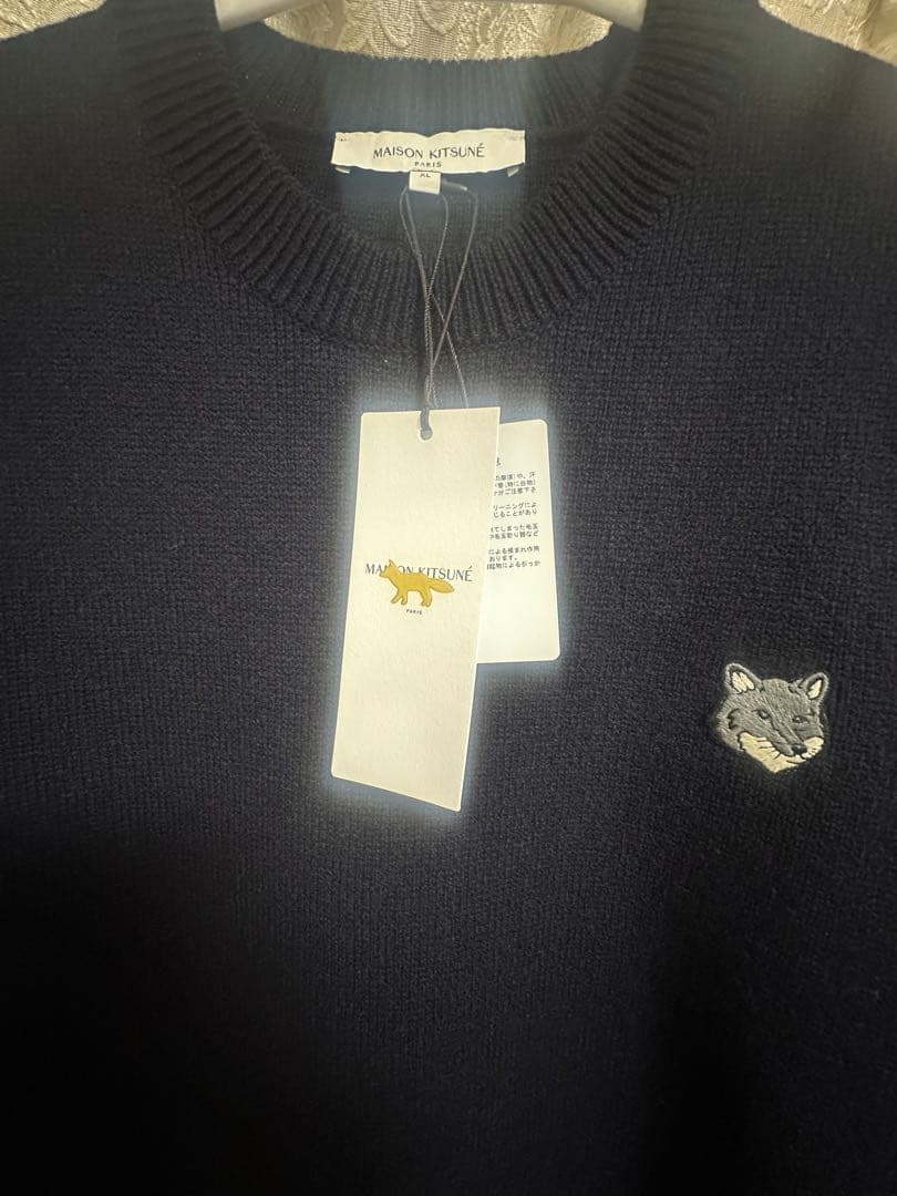 MAISON KITSUNÉ ネイビーセーター 新品タグ付き