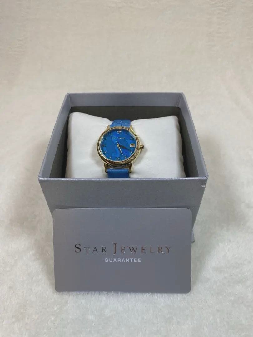 【美品】STAR JEWELRY スタージュエリー　ストーンフェイス　腕時計