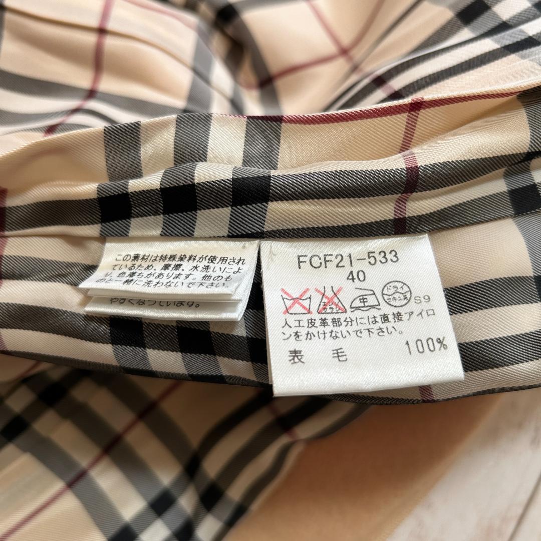 バーバリー ノバチェック フーデッドコート ショート丈 ホースロゴ 40 L