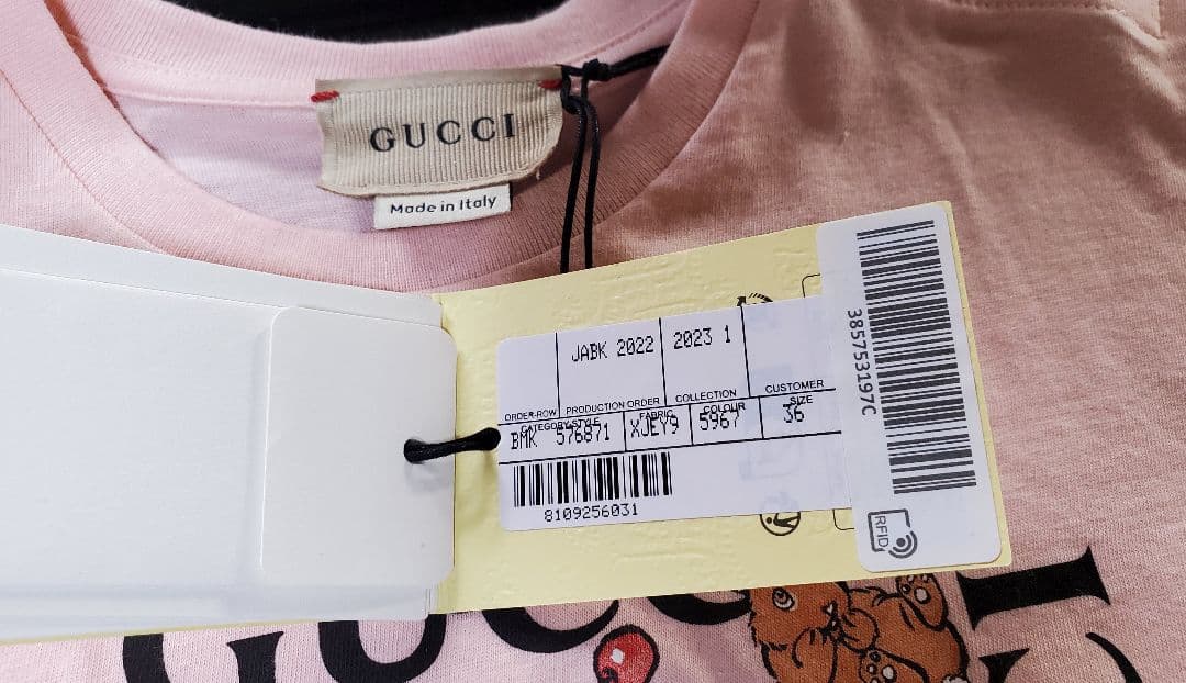 GUCCI BABY 正規品 動物プリント Tシャツ ピンク 100cm