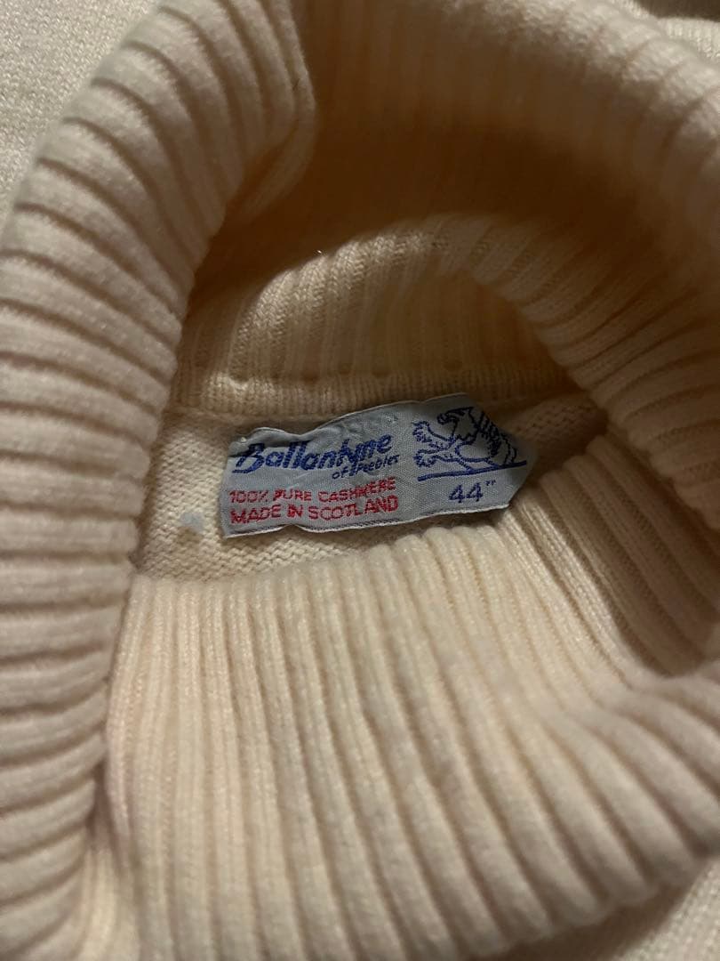 旧タグBallantyne Cashmere タートルネック サイズ44
