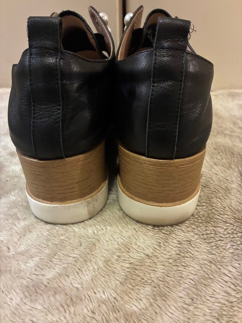 STACCATTO メイジーパールプラットフォームシューズ ブラック 黒 24