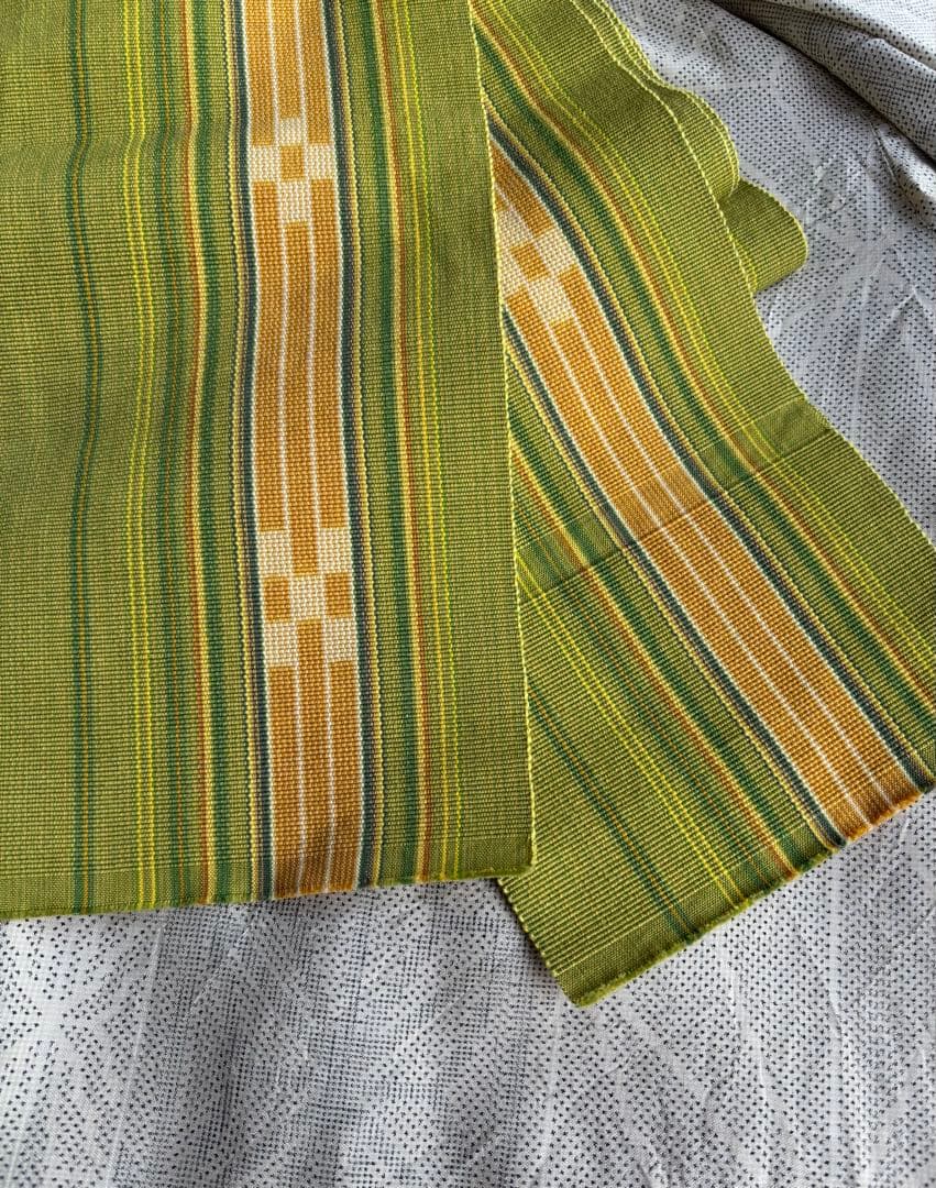 ミンサー織　半幅帯　中古品