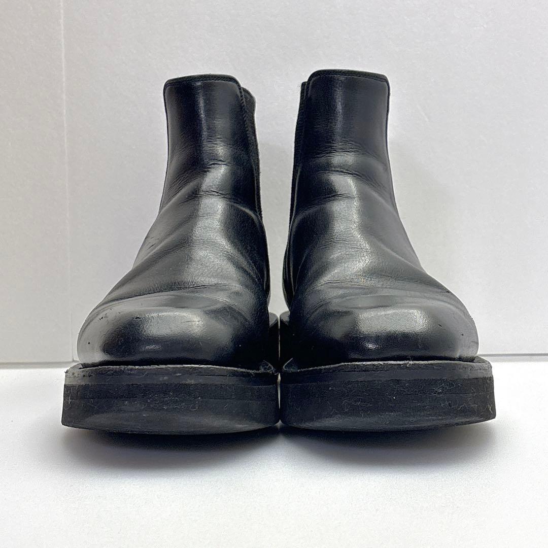 オーラリー　レザースクエアブーツ　サイドゴアブーツ　２３ｃｍ　ブラック