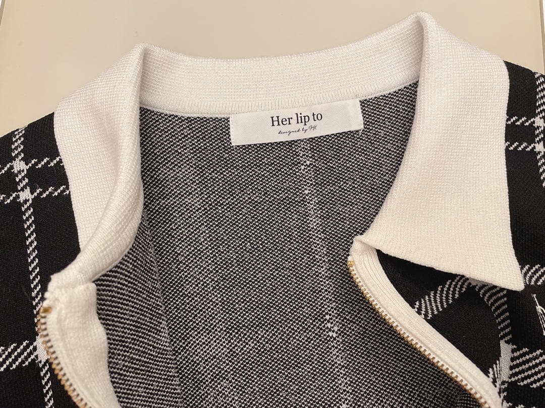 ワンピース Her lip to Trois Logo Knit Mini Dress