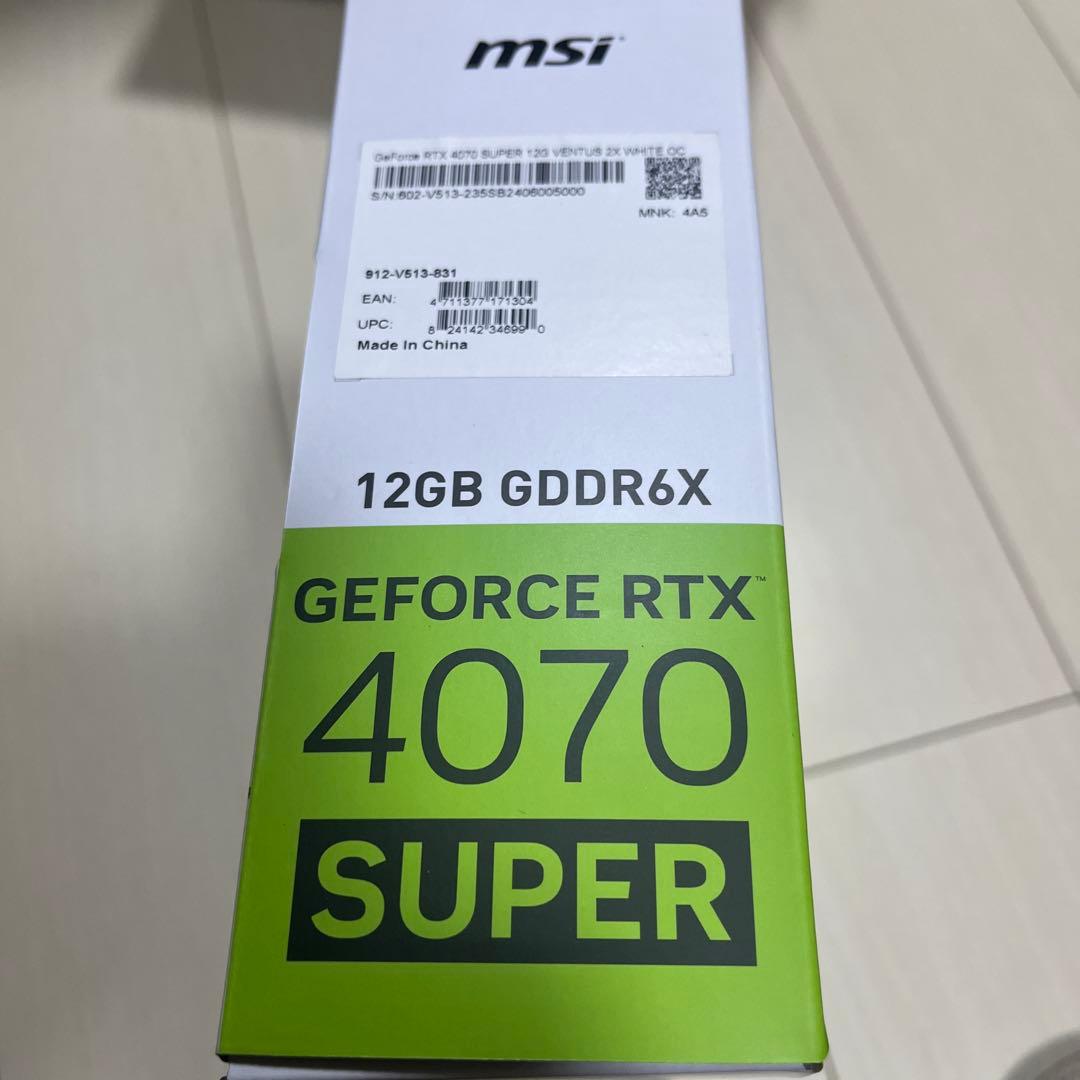 グラフィックボード・グラボ・ビデオカード MSI GeForce RTX 4070 SUPER OC Edition