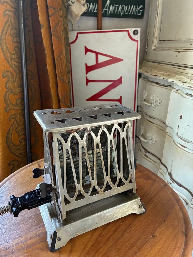 アンティーク　トースター　メタリック　美しい　メタルトースター　アメリカ30年代