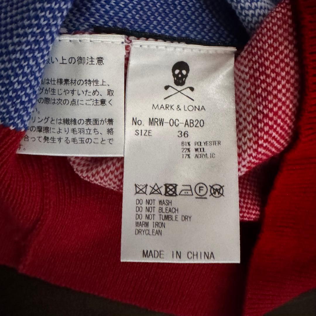 MARK ＆ LONA マークアンドロナ ウール混 ニット ポロシャツ 長袖