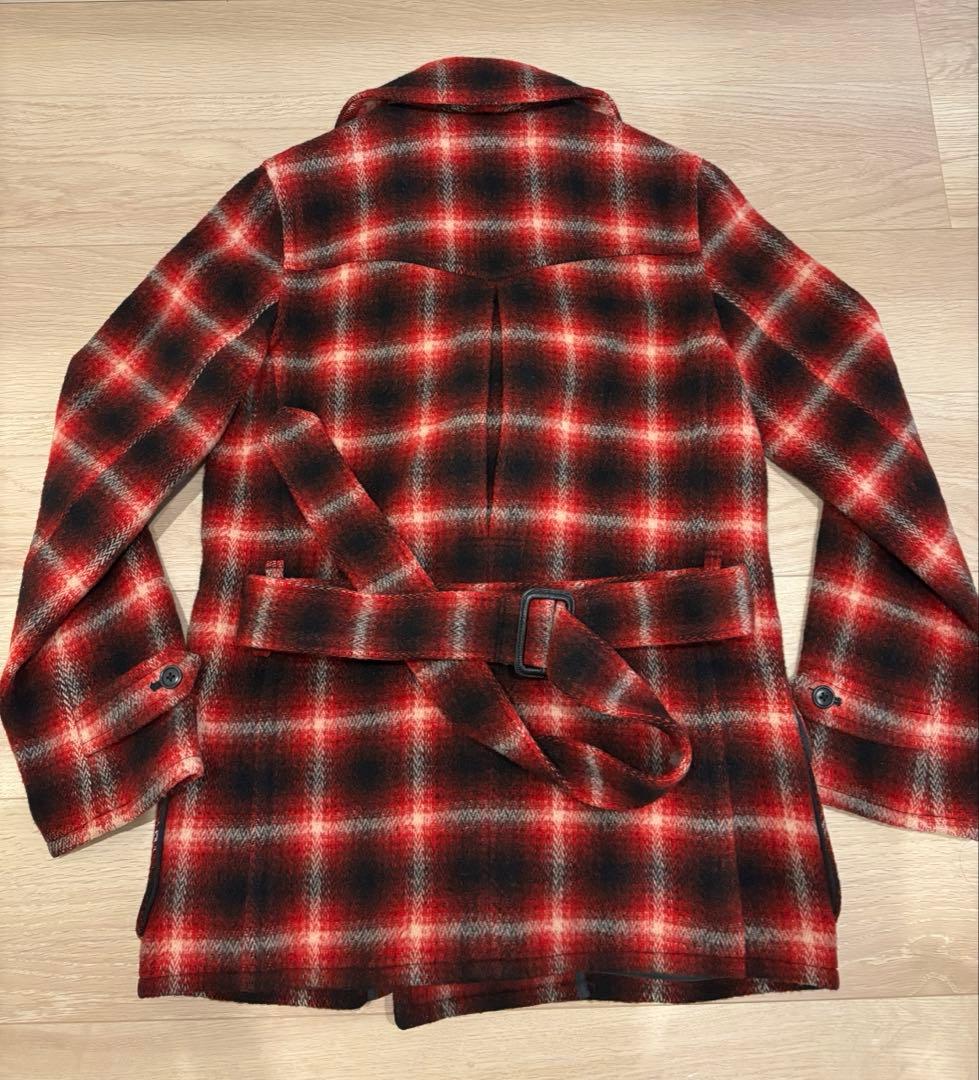 【未使用品】Ralph Lauren チェック ウール Pコート ダブル ベルト