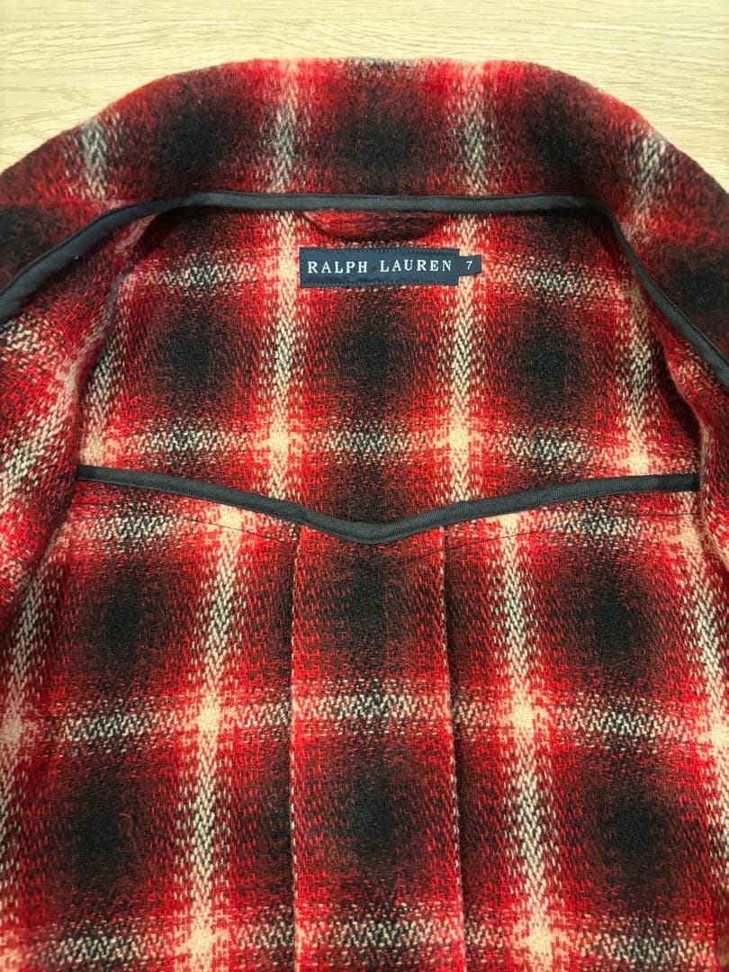 【未使用品】Ralph Lauren チェック ウール Pコート ダブル ベルト