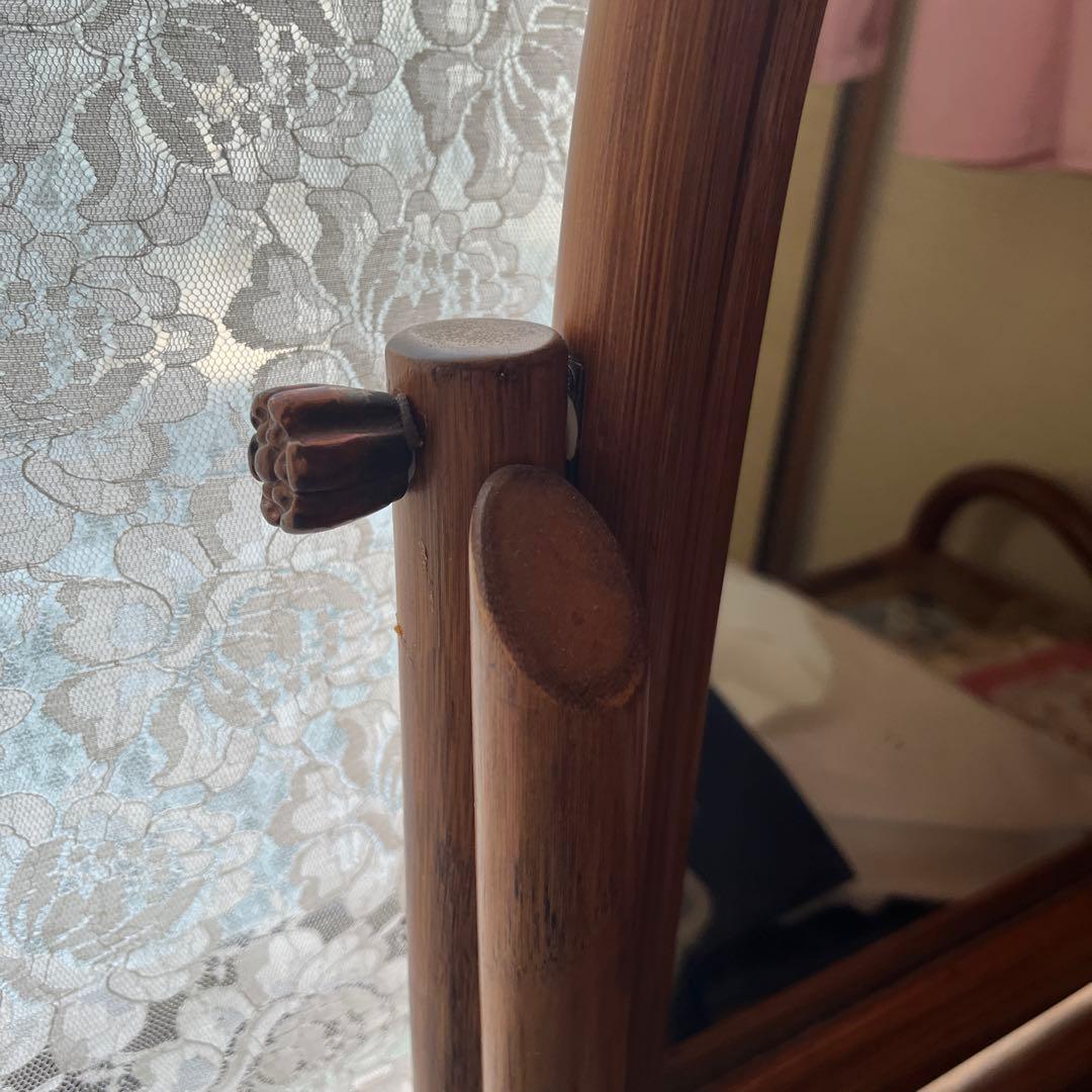 ヴィンテージラタン鏡面ドレッサー　レトロunico