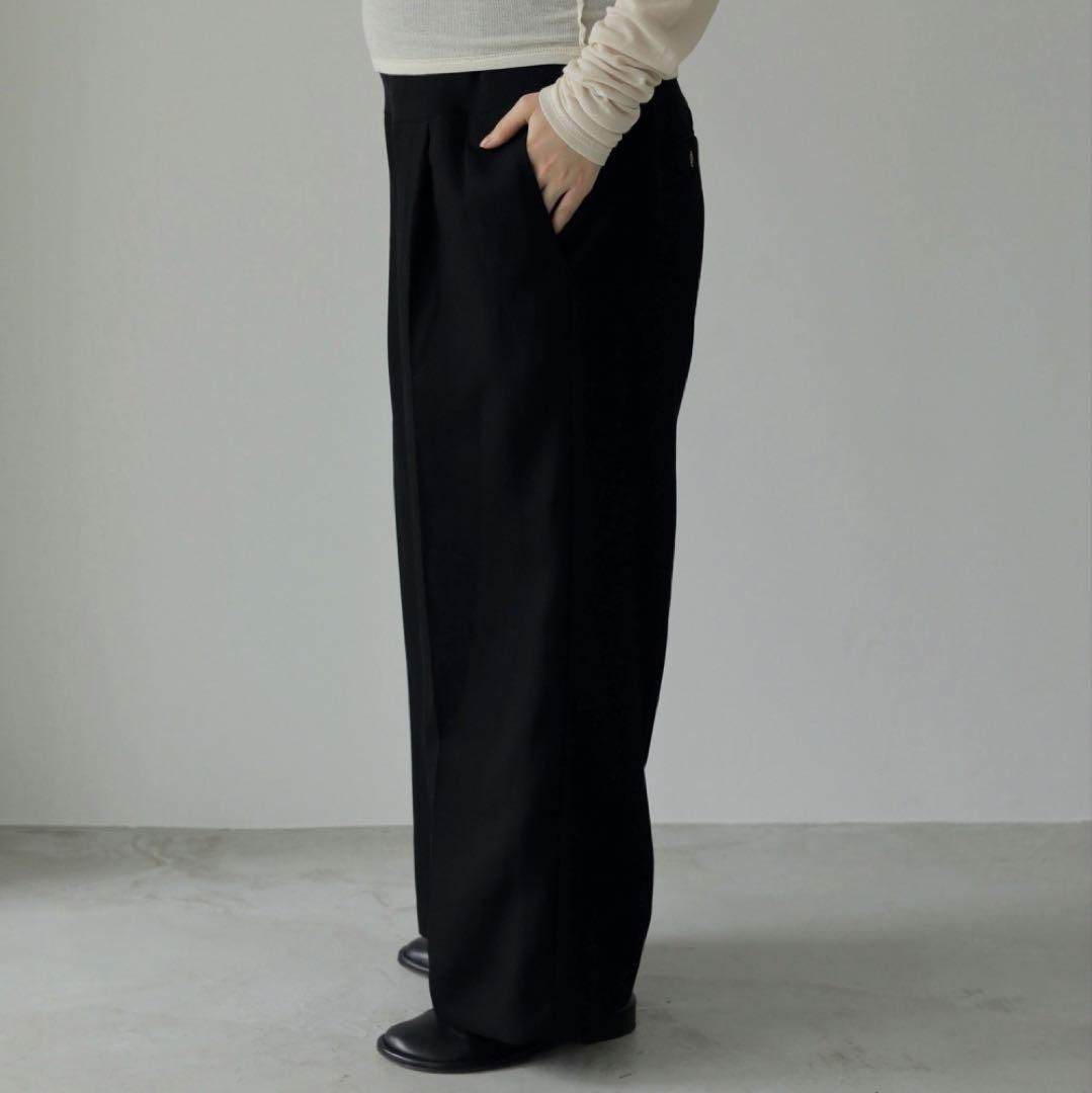 【Reha.】Tuck Wide Pants/36/black
