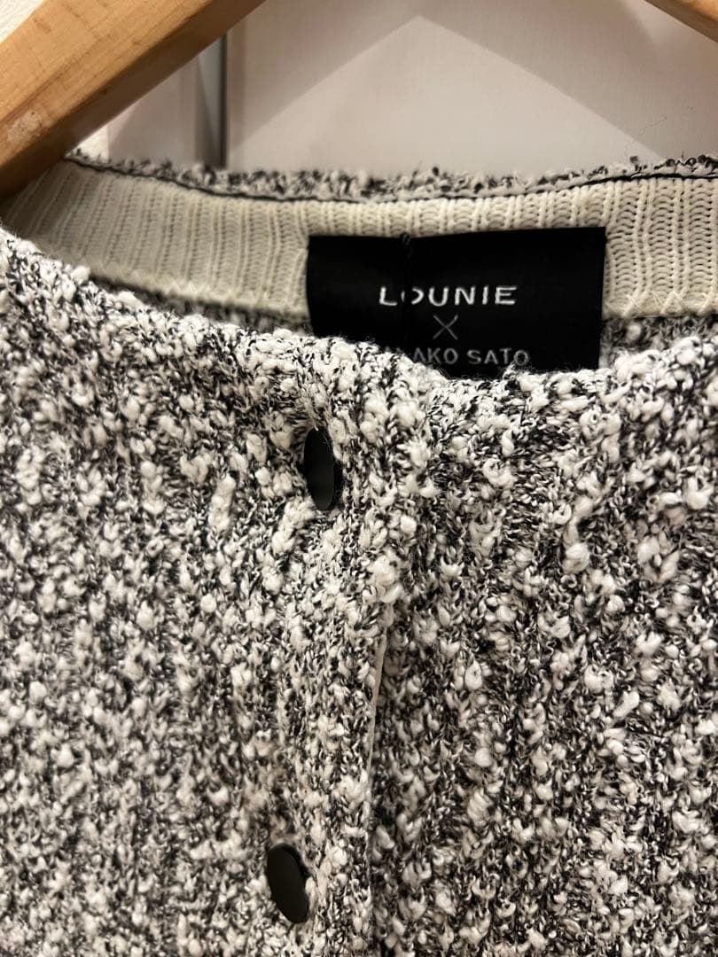 【新品未使用】ルーニィlounie ブークレミドルカーディガン