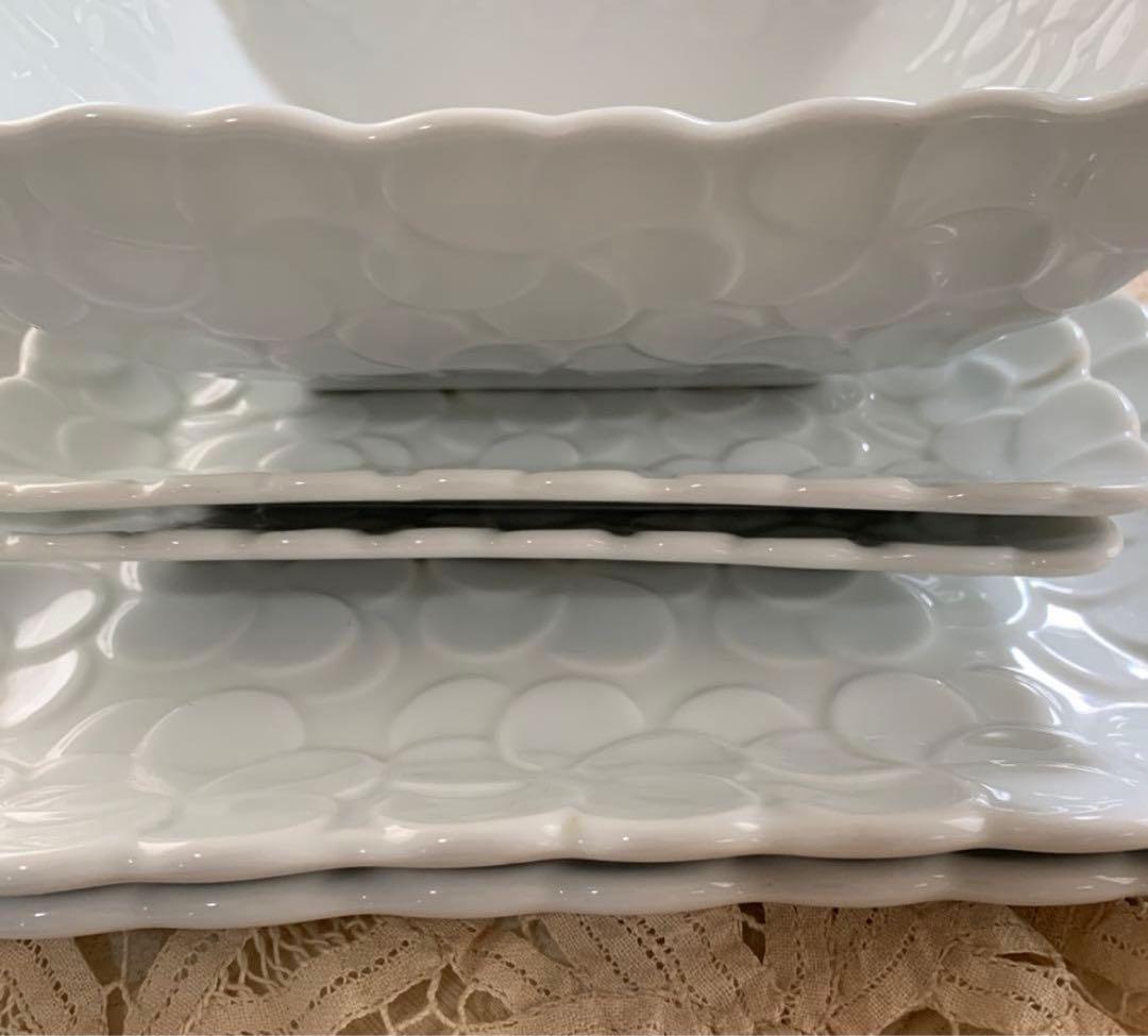 プルメリア　ホワイト　食器　5枚セット