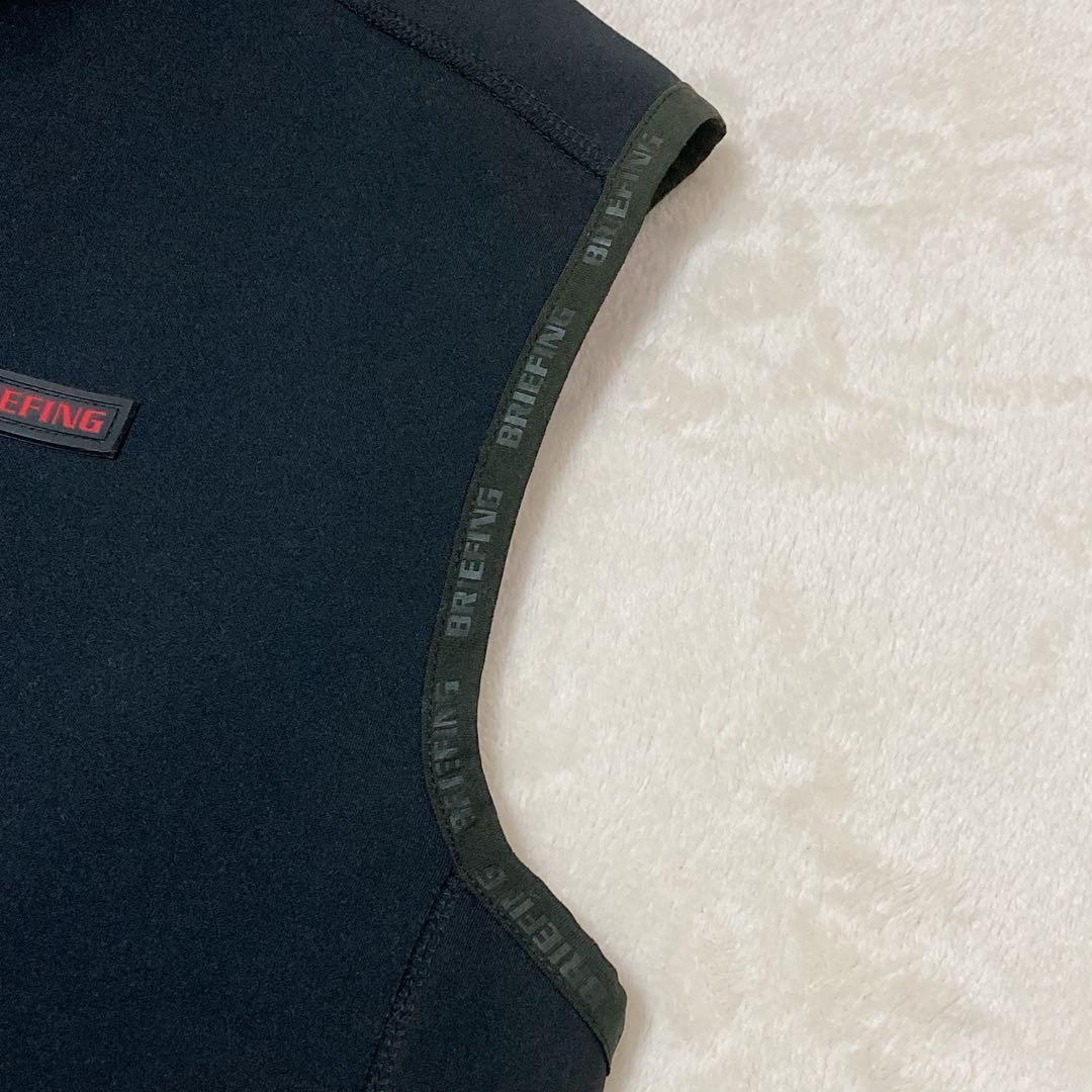 【美品】BRIEFING GOLF ジップアップベスト ストレッチ 3Dロゴ M
