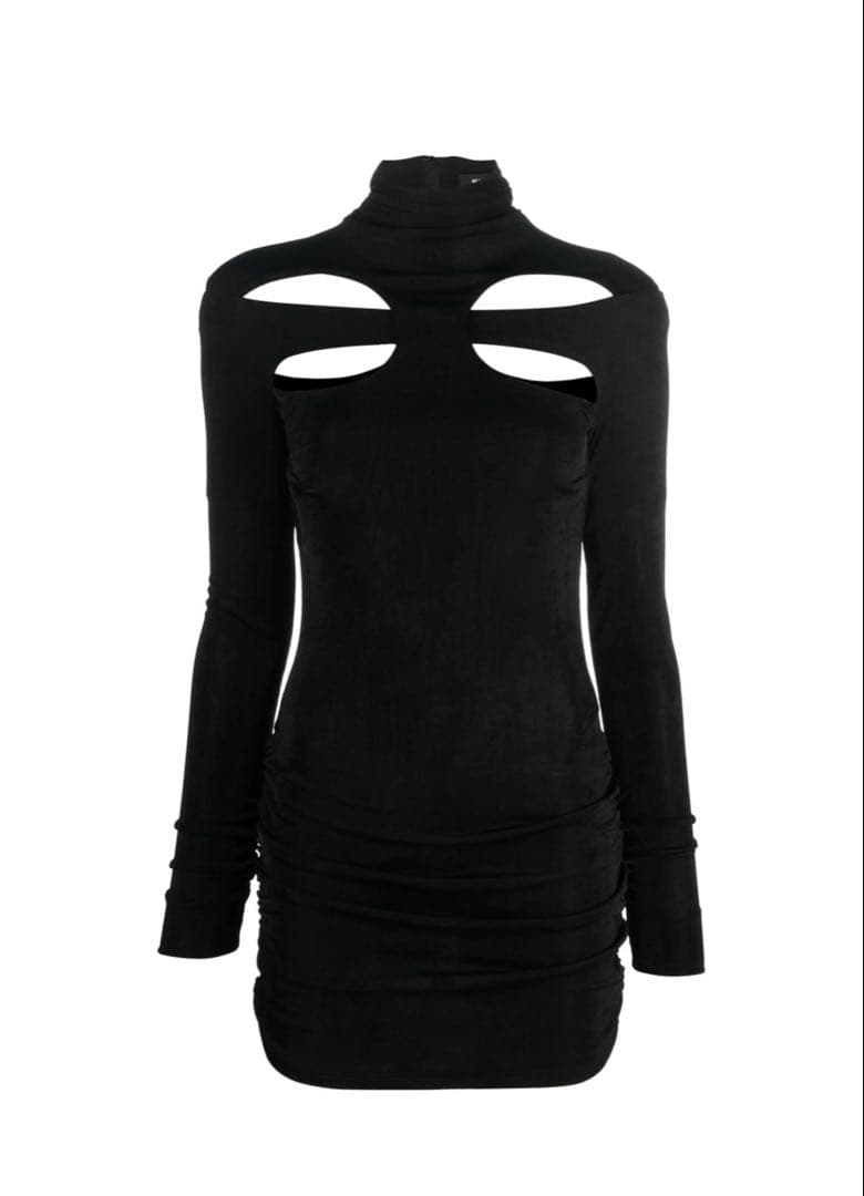 【値下げ】MISBHV ブラック カットアウト タートルネック ワンピース