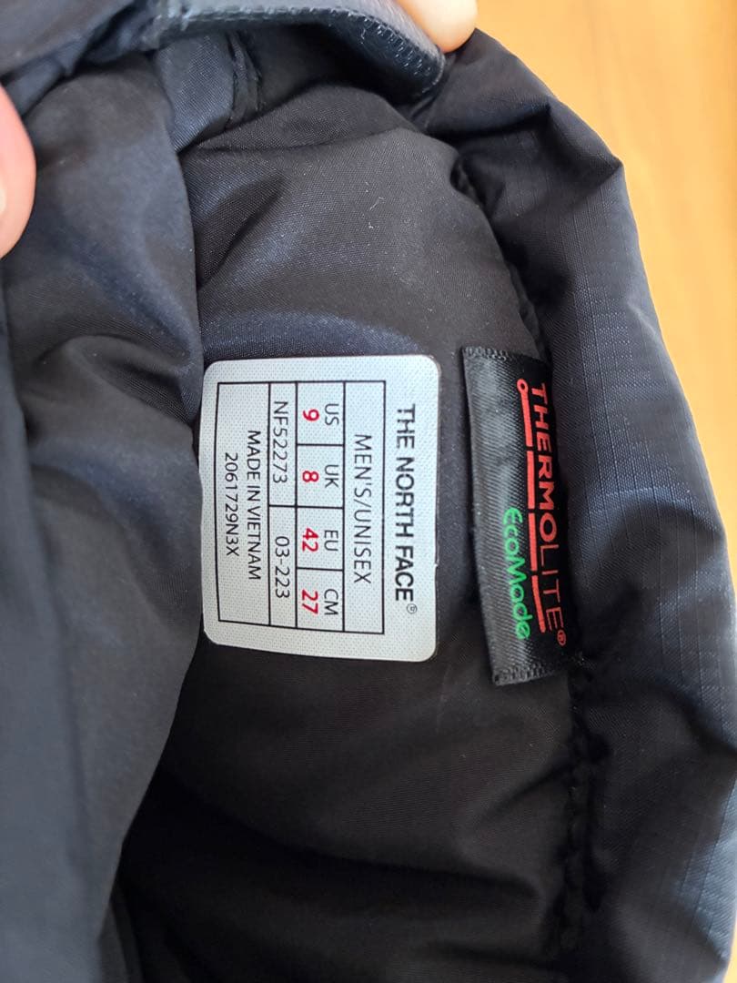 ノースフェイス Nuptse Bootie WP VII Short 27㎝