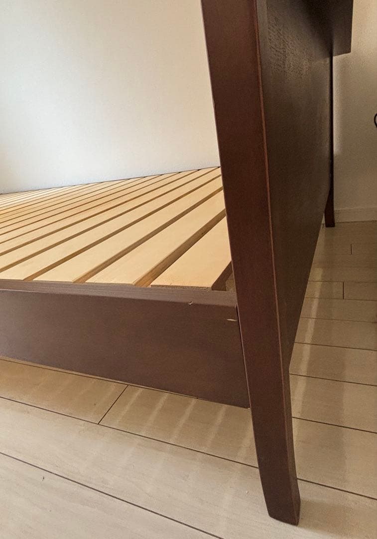 関家具 セミダブル ベッドフレーム 宮棚付き コンセント2口 すのこ 木製