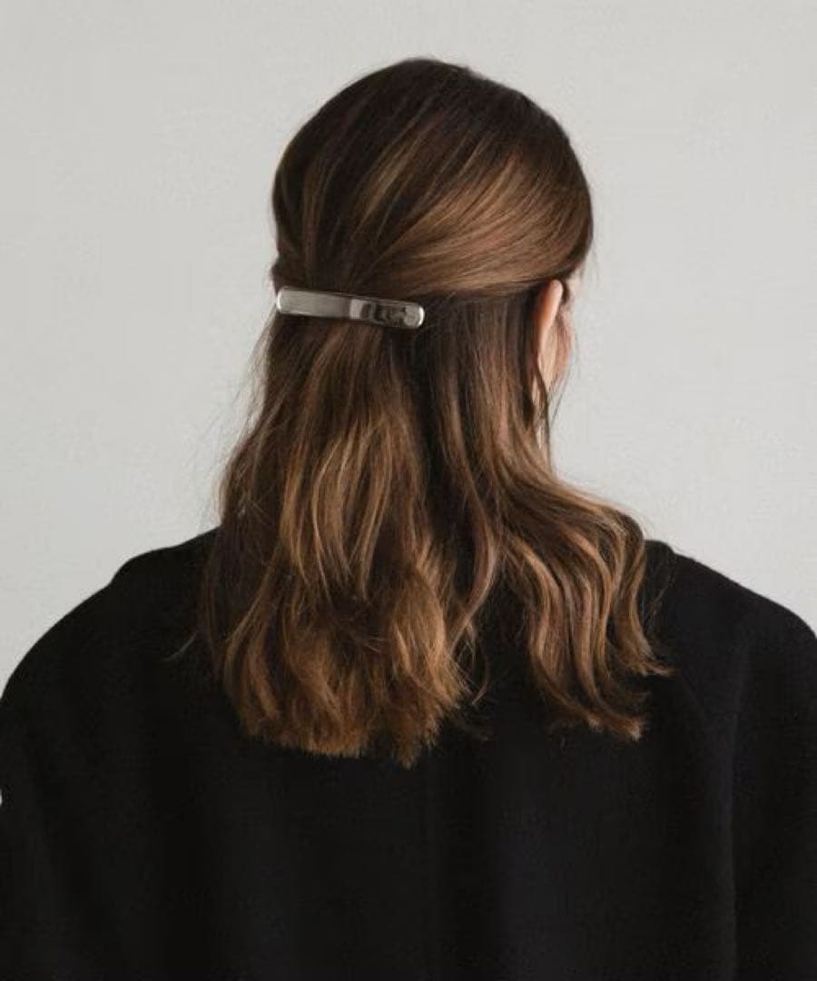 【新品】LETICIA メタル バレッタ シルバー