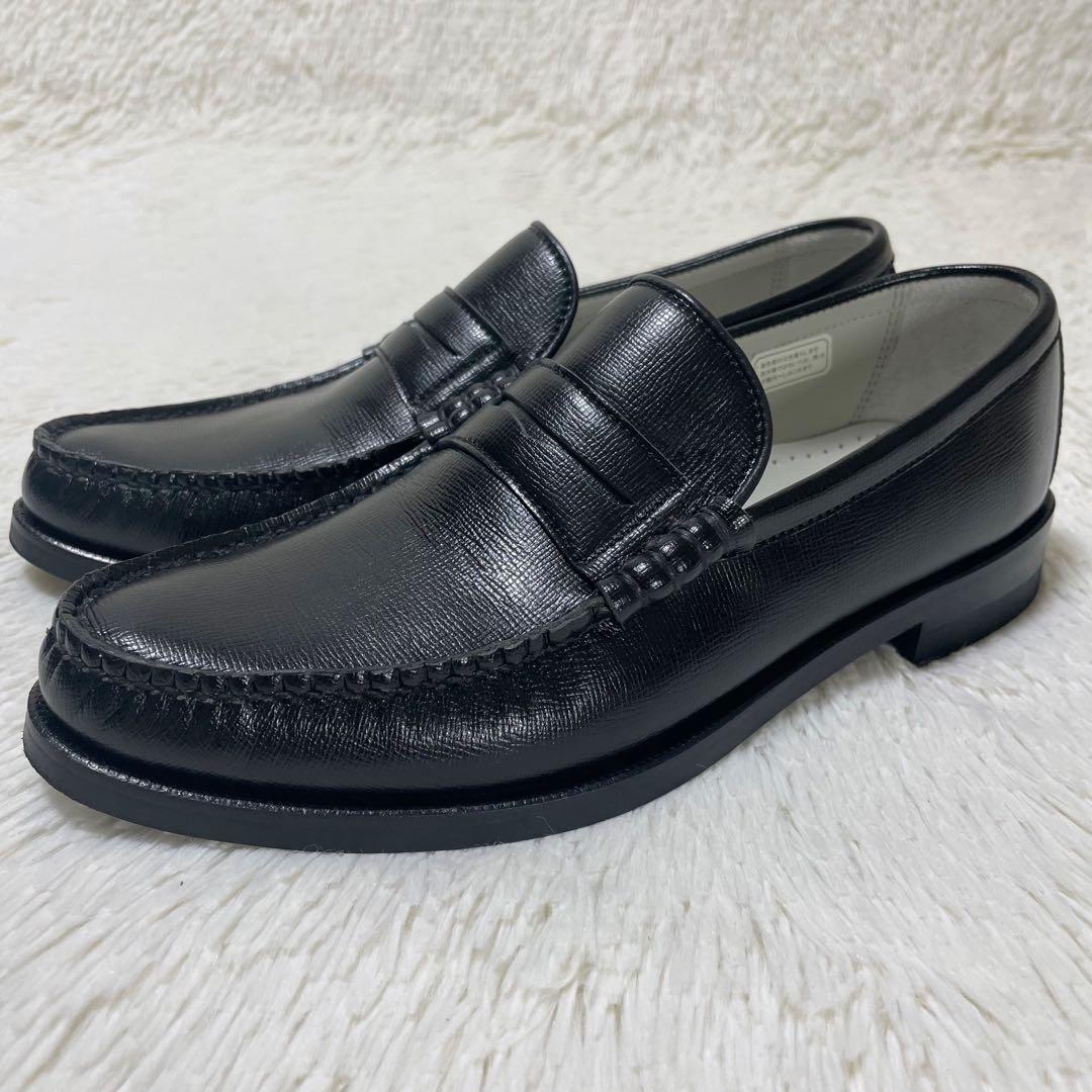 極美品✨リーガル　ローファー　本革　黒　25cm オンオフ兼用　シボ革