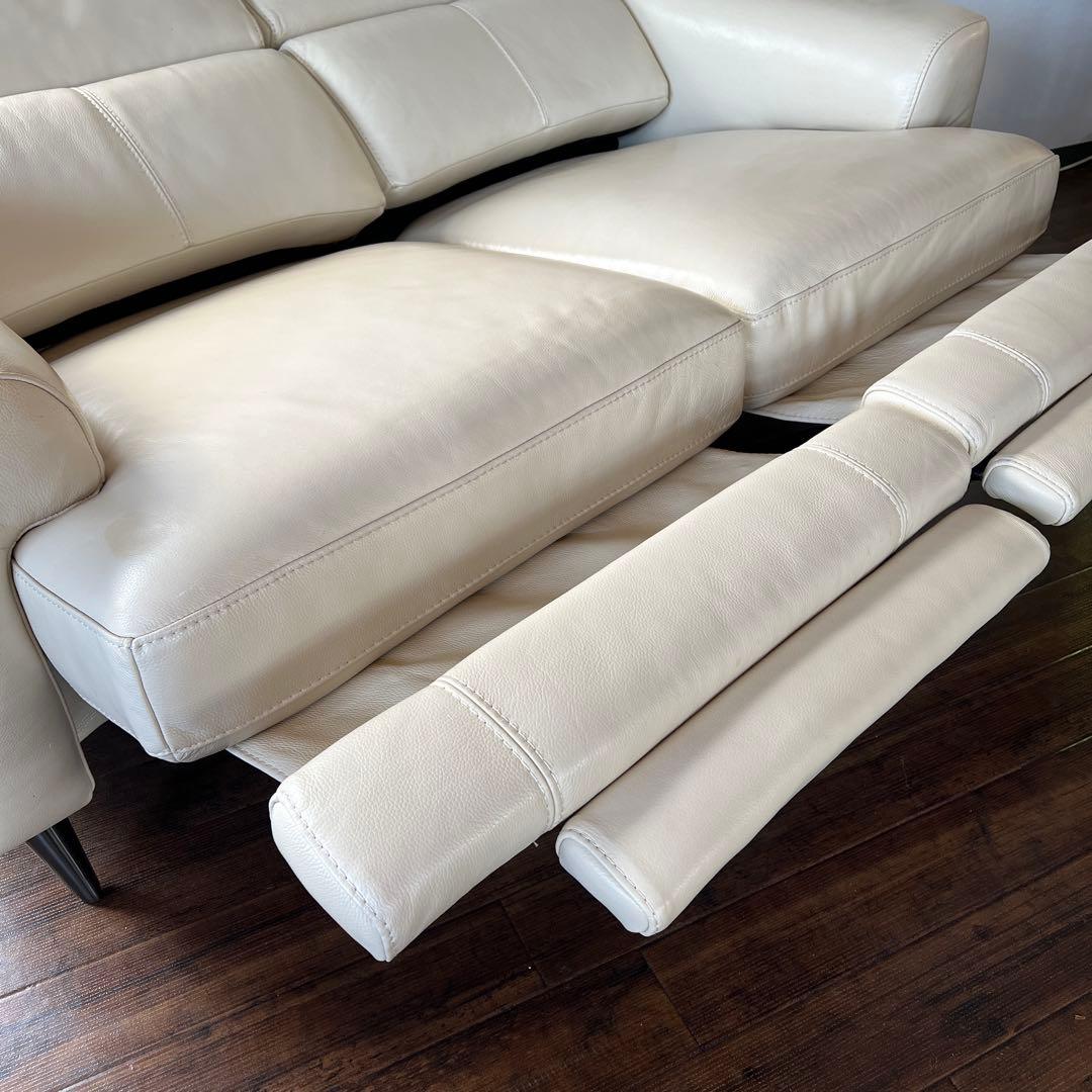 k073 くつろぎの電動リクライニングソファ 2人掛け 左右セット アイボリー