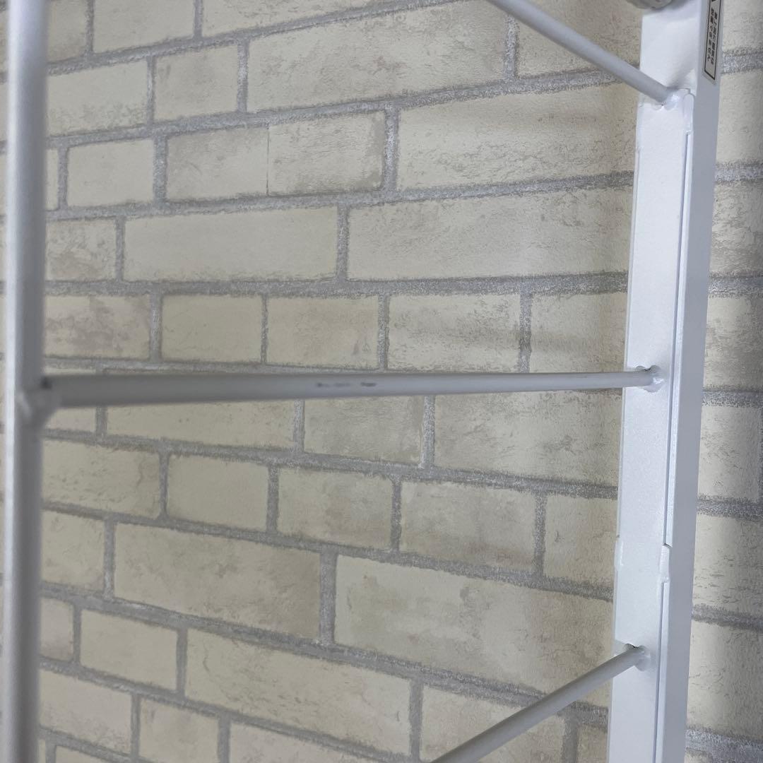 ニトリ Nポルダ 幅80cm ホワイトウォッシュ 棚板3枚＋ハンガーポール