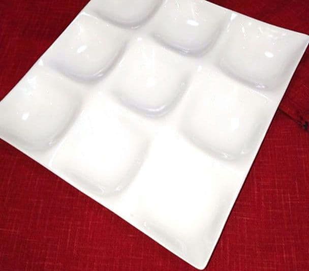 ♥ビュッフェプレート９盛皿【ホワイトグッドデザイン賞受賞】2皿 ⬛パーティー用