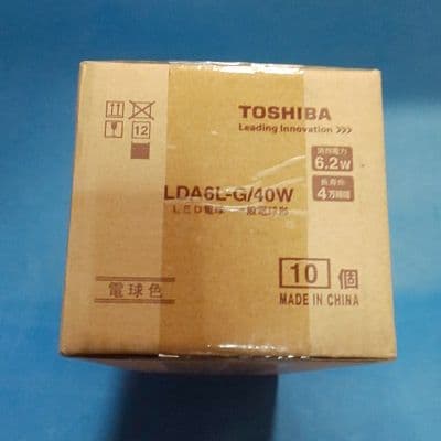 LED電球 東芝製 LDA6L-G/40W 10個 箱入 新品 未開封品