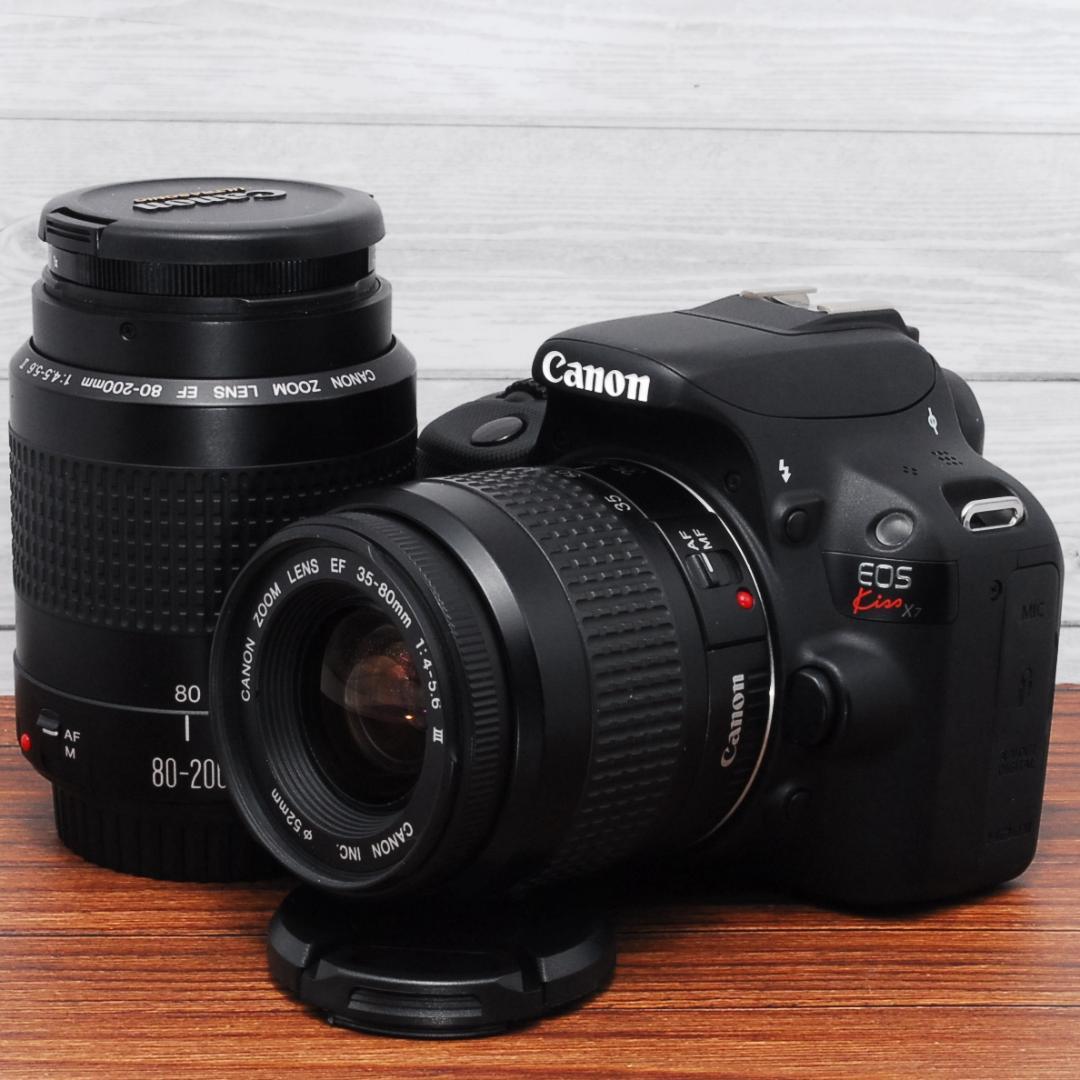 コジコジ✨ほぼ未使用 美品✨Canon kiss x7ダブルレンズセット