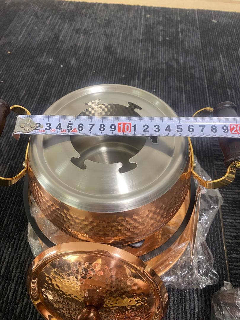まとめ売り　COPPER 100 チーズフォンデュ鍋セット• 片手鍋