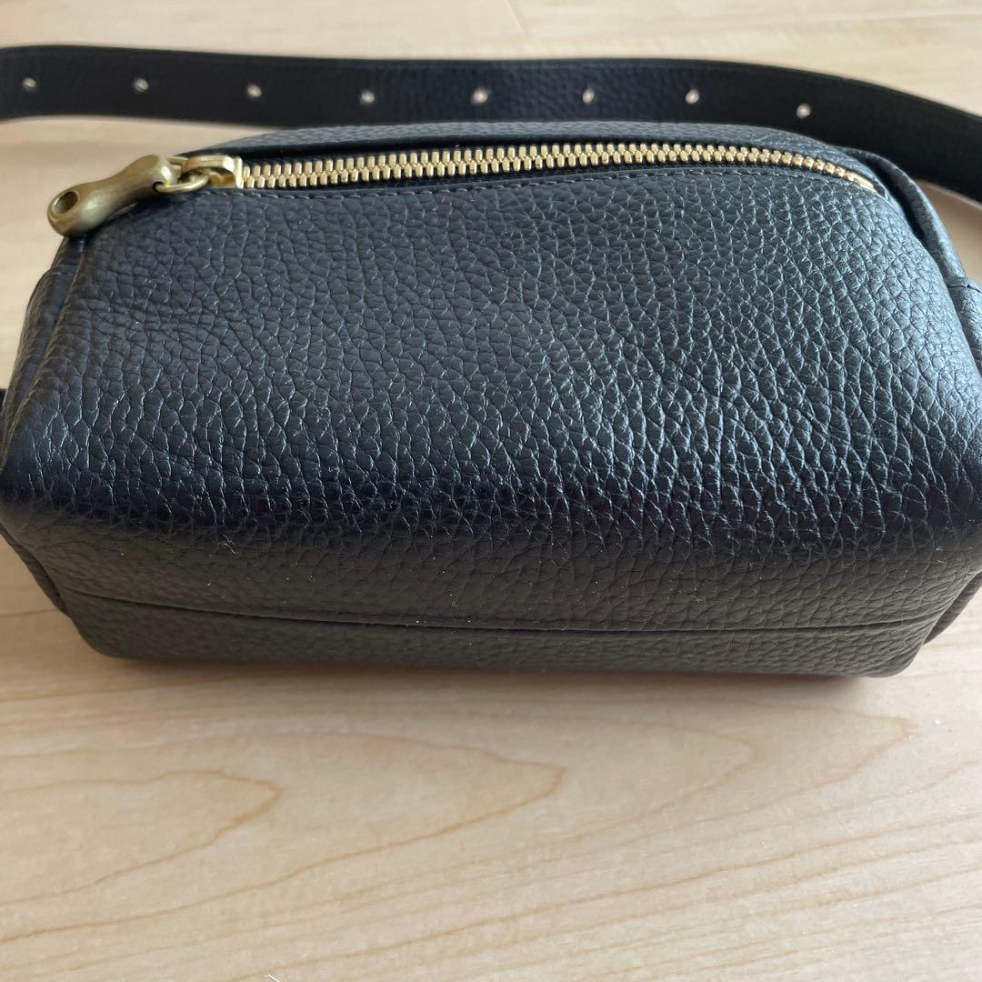 専用です。TOFF＆LOADSTONE、ウエストバッグ、黒、ブラック、レザー