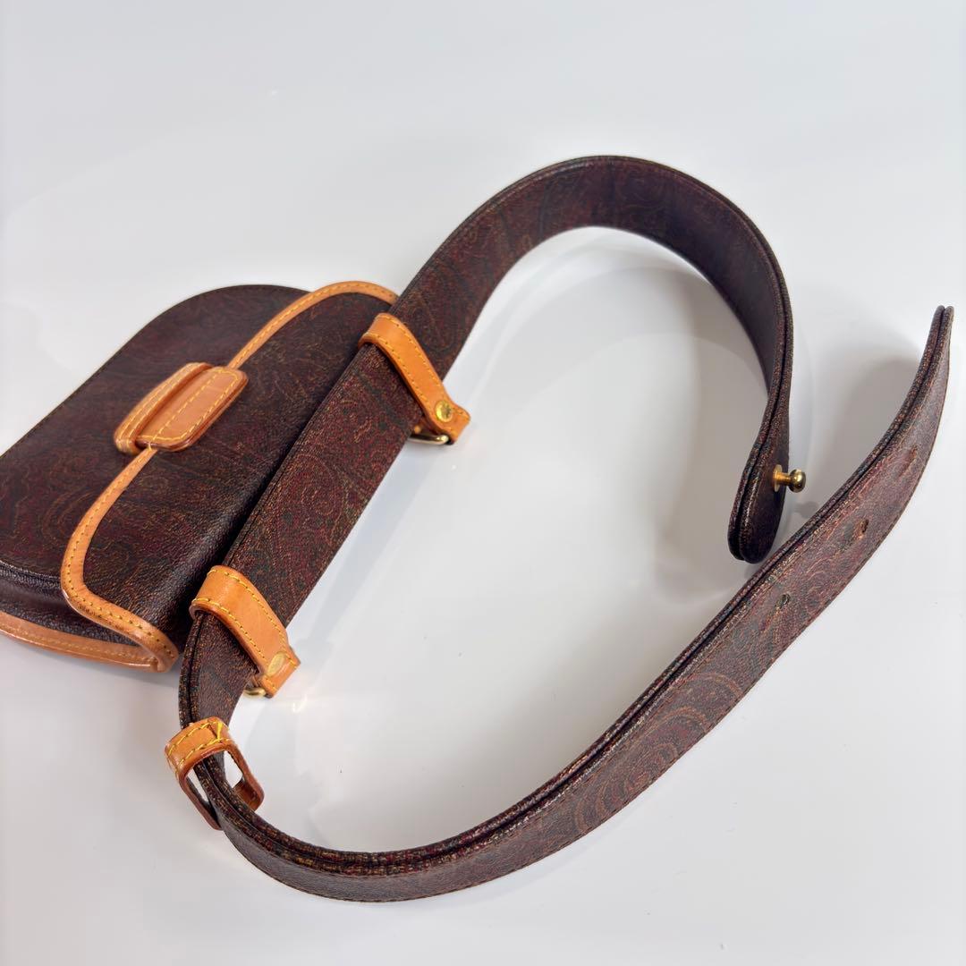 【極美品】ETRO エトロ ショルダーバッグ ペイズリー柄 ベルト 斜めがけ