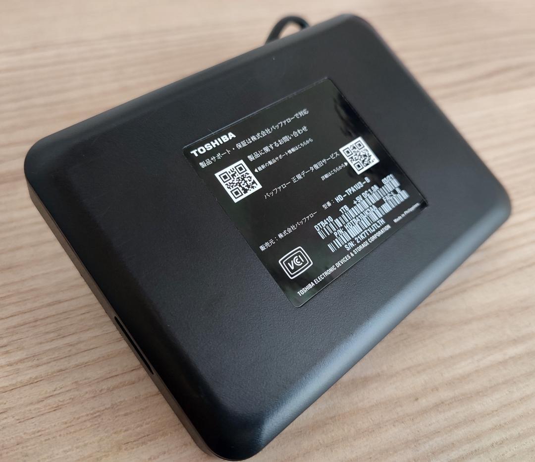 東芝 ポータブルハードディスク Canvio 1TB