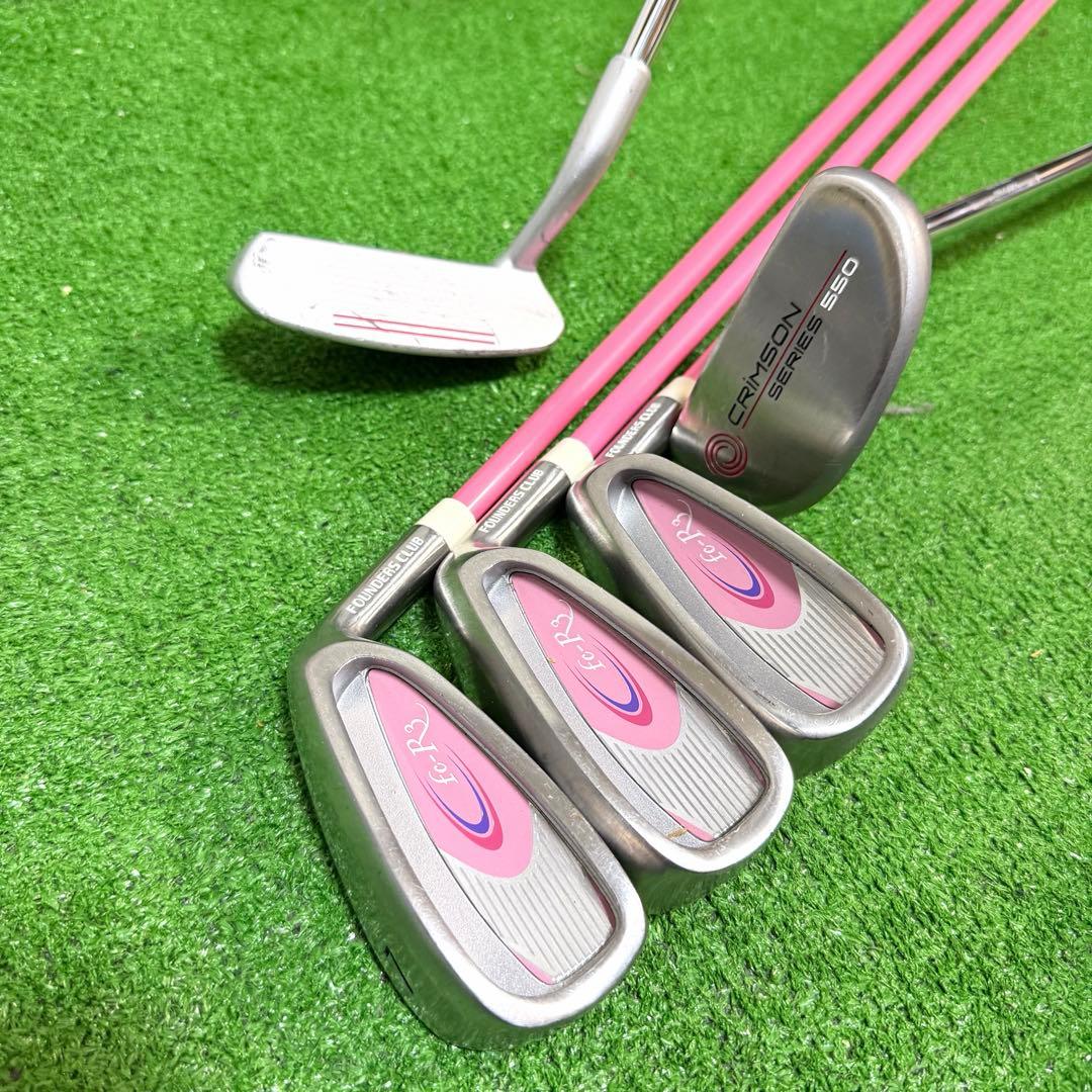 ゴルフセット　レディース　FOUNDERS チッパー付　ラウンド仕様　すぐ使える