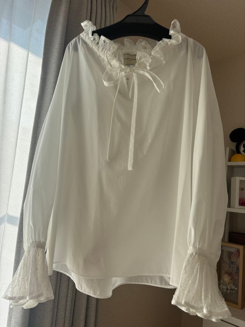 UNITED ARROWS フリルブラウス ホワイト FREE