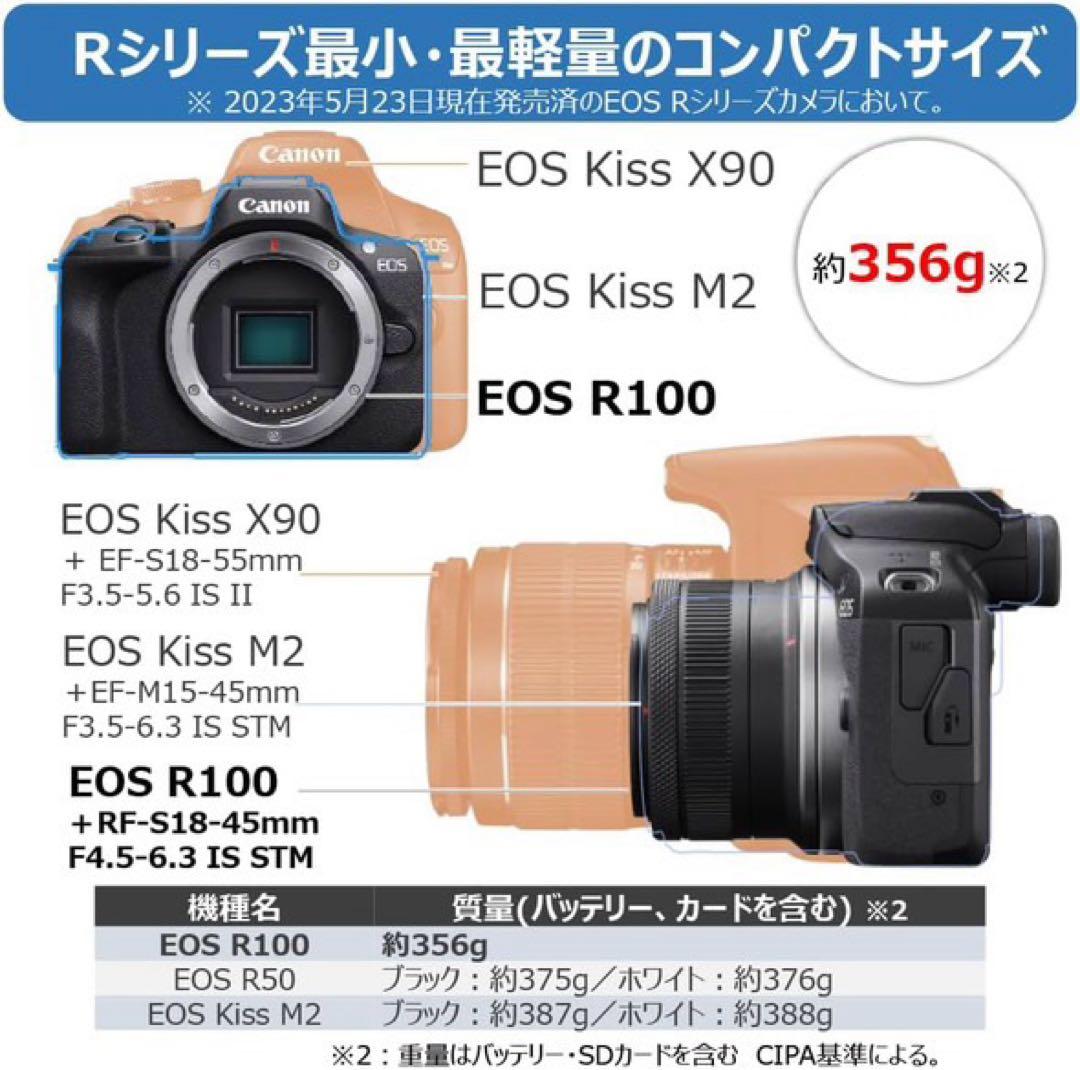 【 明日までSALE】Canon ミラーレス一眼カメラ EOS R100