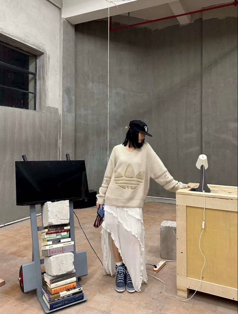 新品2XL Adidas CLOT BY EDISON長袖ニット IK2975