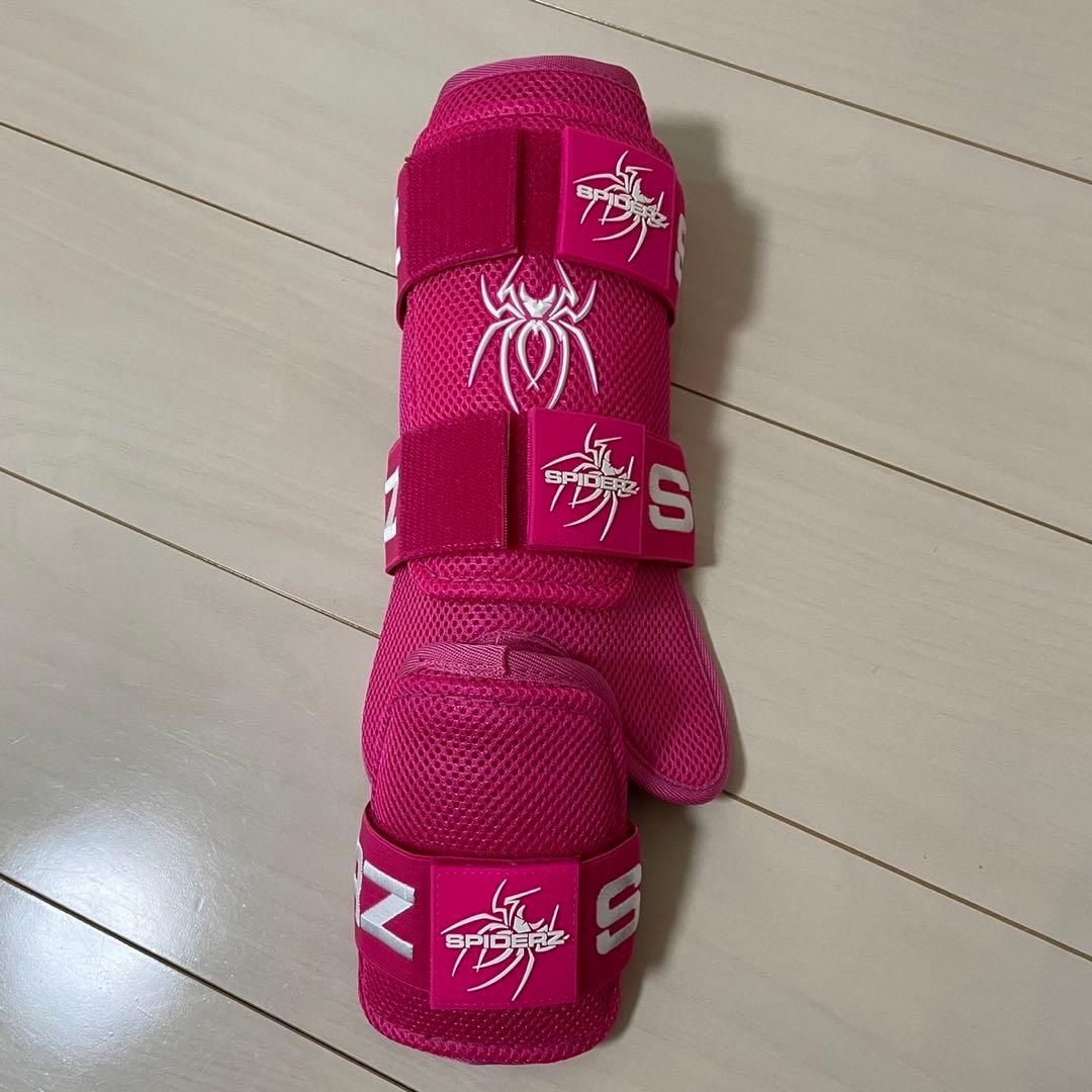 スパイダーズ フットガード エルボーガード ピンク セット