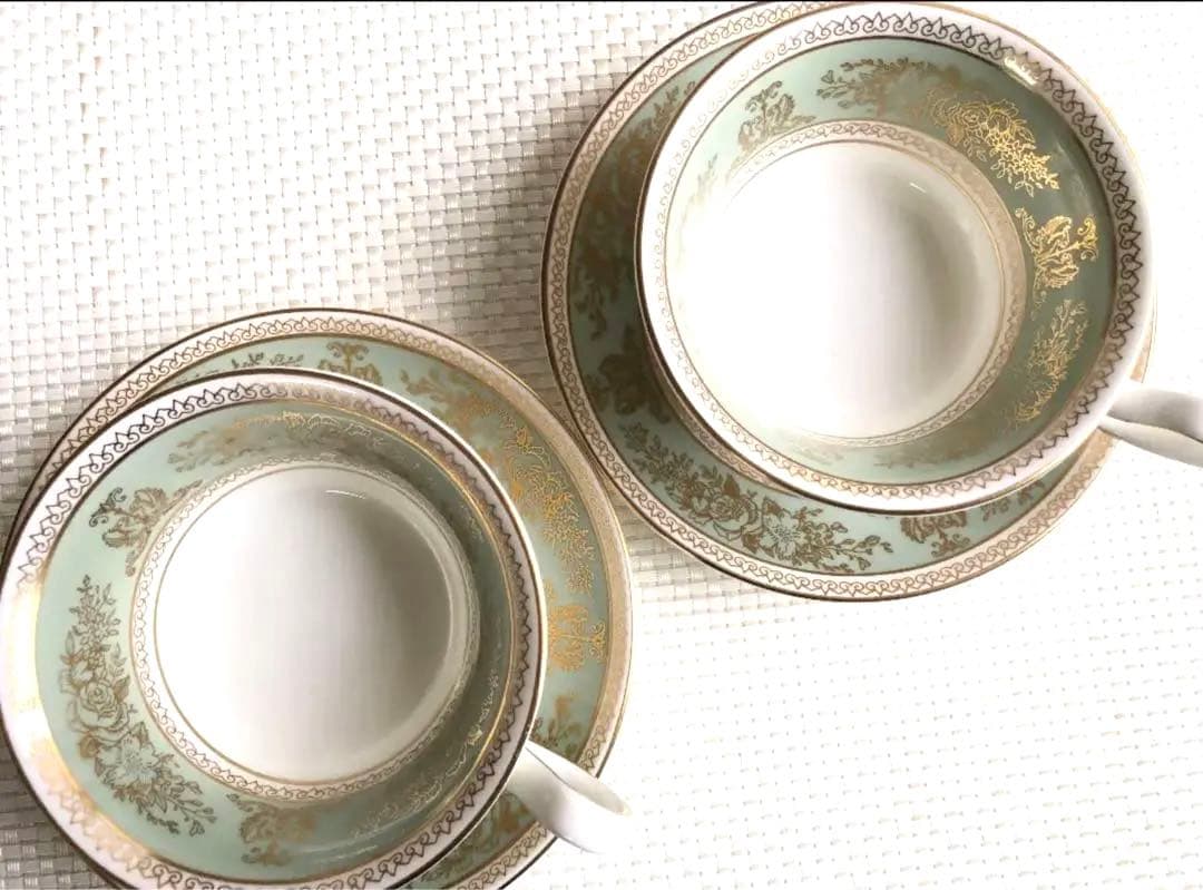 黒窯刻印コロンビアセージグリーンセット