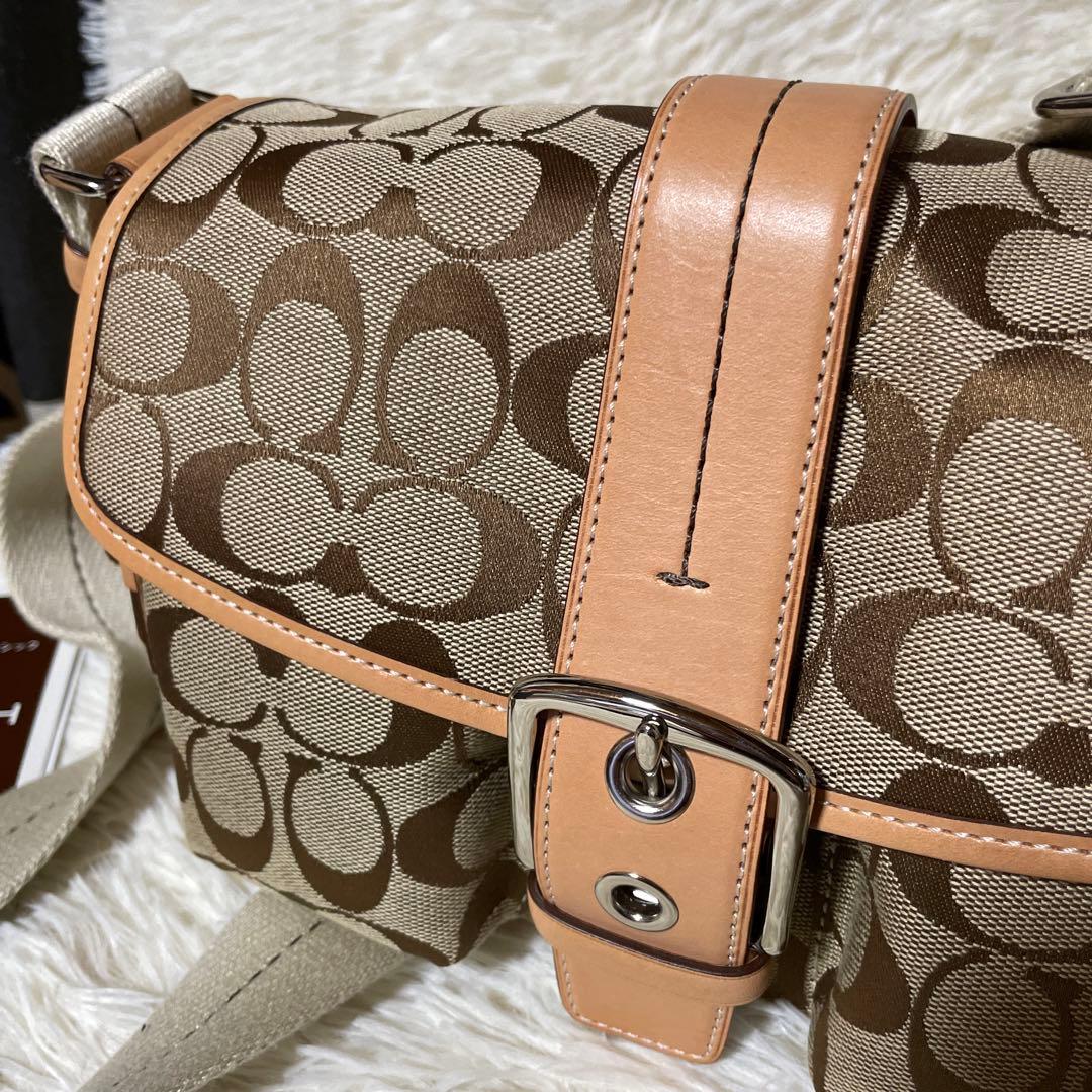 COACH ソーホー シグネチャー ショルダーバッグ ベージュ y2k